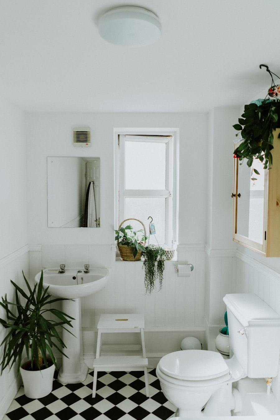 Spotless, gleaming bathroom interior after professional cleaning and sanitization by Elevation Pro